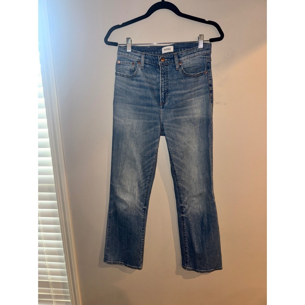 Pistola Sutton High Rise Straight Leg Jeans Medium Blue Wash Size 27 P00016091JS